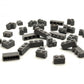 192Pcs Masonry Walls Dark Gray Building Bricks Loot Pieces Accessories Brick Bazaar Compatible Classic Creative Toy (Dark Gray)