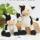 Natureman Cow Stuffed Animal Simulation Soft Plush Cute Cow Doll For Boys Girls Great Birthday Gift 9 Inches