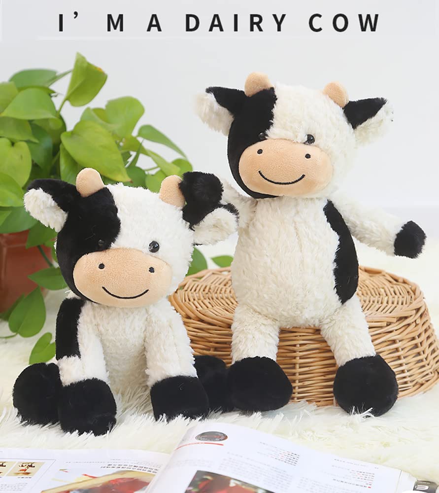 Natureman Cow Stuffed Animal Simulation Soft Plush Cute Cow Doll For Boys Girls Great Birthday Gift 9 Inches