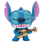 Funko Lilo & Stitch Stitch with Ukulele Diamond Glitter Pop! Vinyl Figure - Entertainment Earth limited availability  Blue  3.75 inches