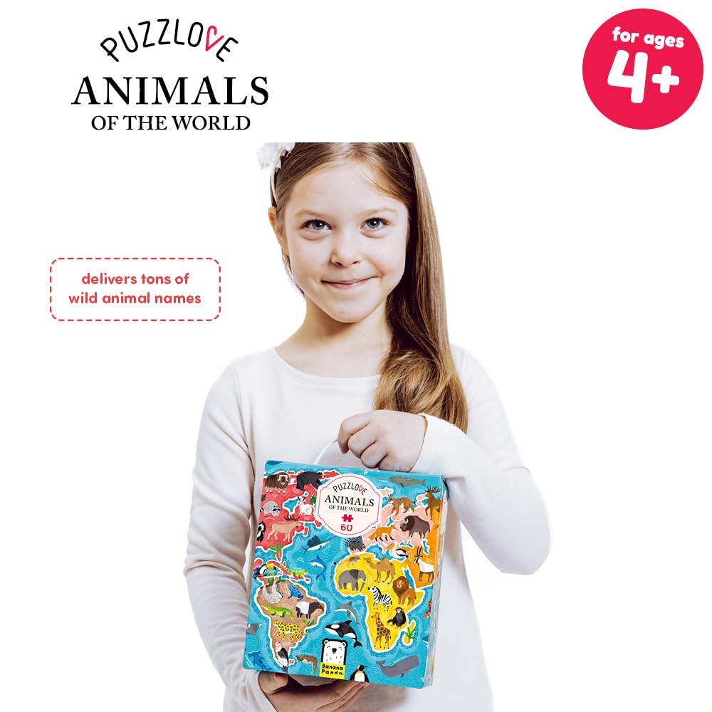 Puzzlove Animals Of The World (60 Pcs) 4+ Floor Puzzle