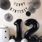 Toniful 40 Inch Large Black Number 25 Balloons Giant Digital 25 Or 52 Helium Balloons, Foil Mylar Big Number Balloons For 25Th O