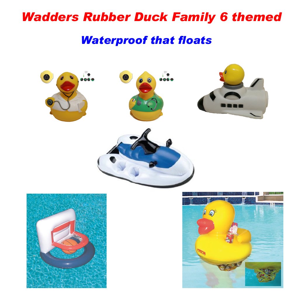 Rubber Duck Space Venture Shuttle, Waddlers Brand Toy Bathtub Rubber Ducks That Floats Upright, Birthday Baby Shower, All Depts.Space Venture Future Dreaming Favor Gift