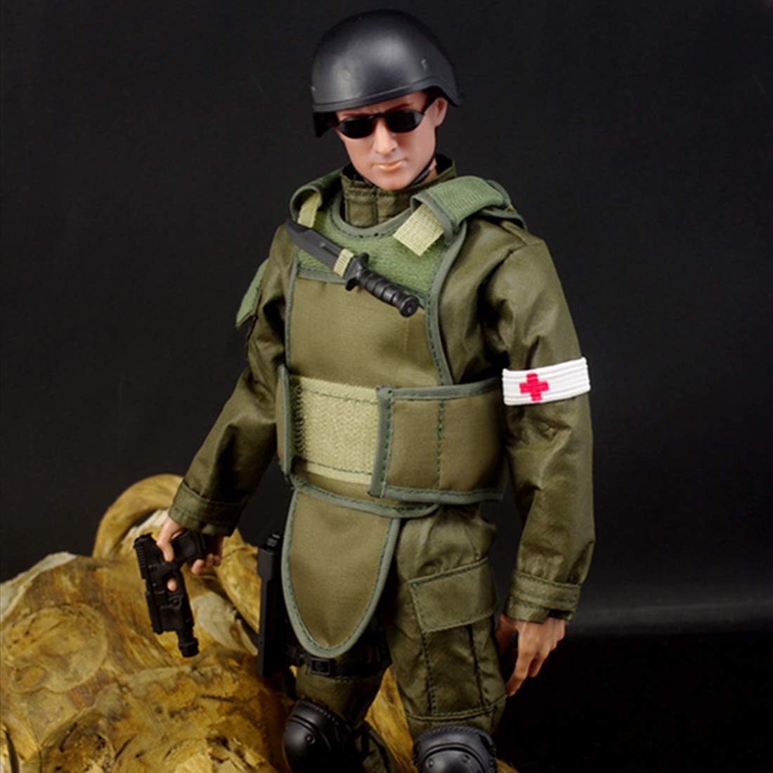 Scakbyer 12 Inch Action Figures Military Set  1/6 Scale Action Figures Set with  and Accessories - Medical Guard Soldier - NB04