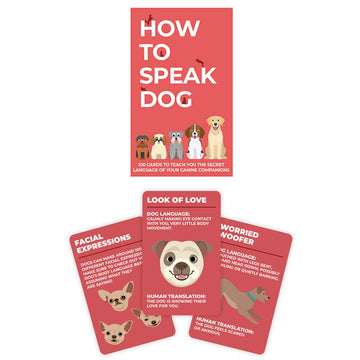 Gift Republic How To Speak Dog 100 Cards Fun Gift For Dog Lovers Learn What Your Puppy Is Saying Dog Behaviour Guidance Cards Doggie Language