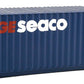 Walthers Scenemaster Ho Scale Model Of Ge Seaco (Blue, White, Red) 20' Corrugated Container,949-8064