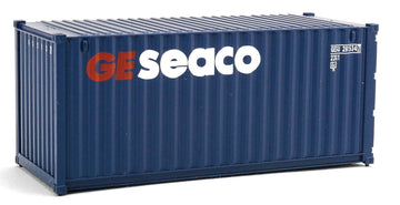 Walthers Scenemaster Ho Scale Model Of Ge Seaco (Blue, White, Red) 20' Corrugated Container,949-8064