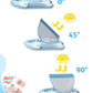 Relaxing Baby - Double Float with Adjustable Safety Seat,Canopy UPF 50+ Sun Removable,Inflatable Animal Style Float,Swimming Flo