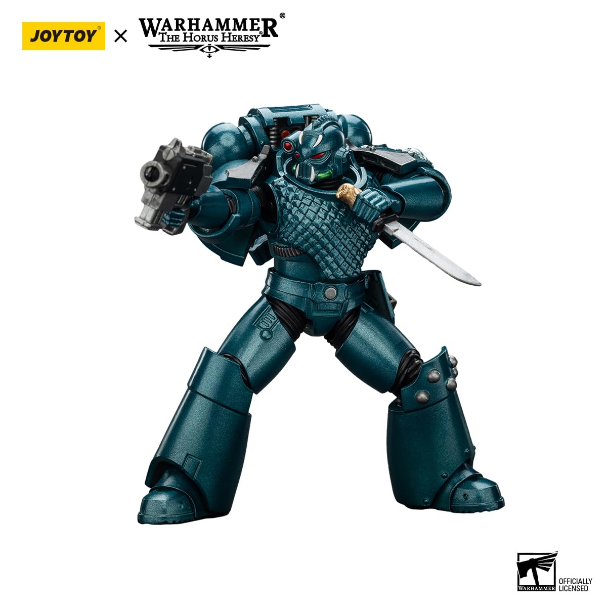 JOYTOY Warhammer The Horus Heresy Alpha Legion Headhunter with Banestrike Combi-Bolter and Power Dagger - 1:18 Scale 4.72in Acti