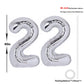 40 Inch Number 22 Balloon Silver Jumbo Giant Big Large Number 22 Foil Mylar Silver Balloons 22Th Birthday Party Anniversary Deco