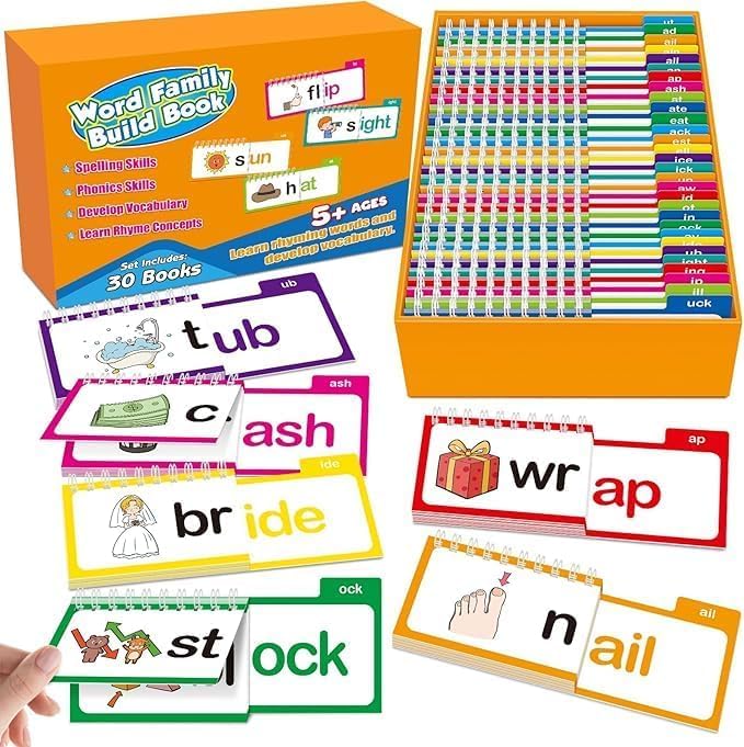 30 Browse Books For Reading And Nursery Rhyme, Phonetics Flash Cards, Browse Book Kit For Kids, Educational Card Game For Words 