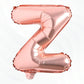 Flyloons Rose Gold Z Letter Foil Balloon Alphabets Balloons Perfect for Birthday Decoration Items, Anniversary, Bachelorette, We