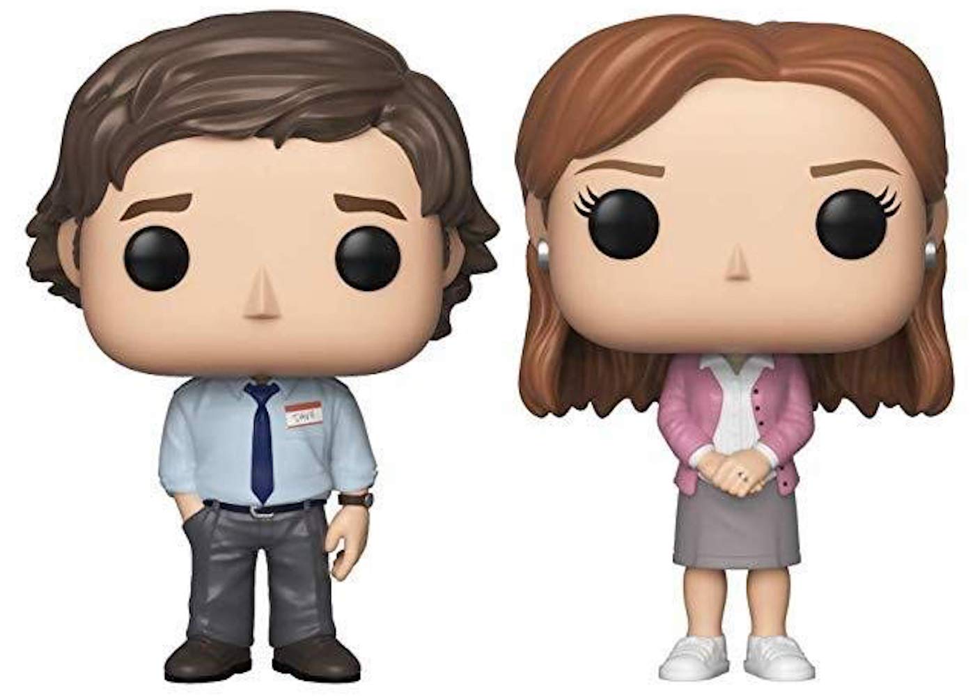 Funko Pop! Tv: The Office - Jim Halpert And Pam Beesly - Set Of 2 Figures In Bubble Pouch