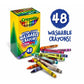 Crayola Ultra Clean Washable Color Max Crayons, Set of 48, Assorted Colors, Standard Size, Model 526948