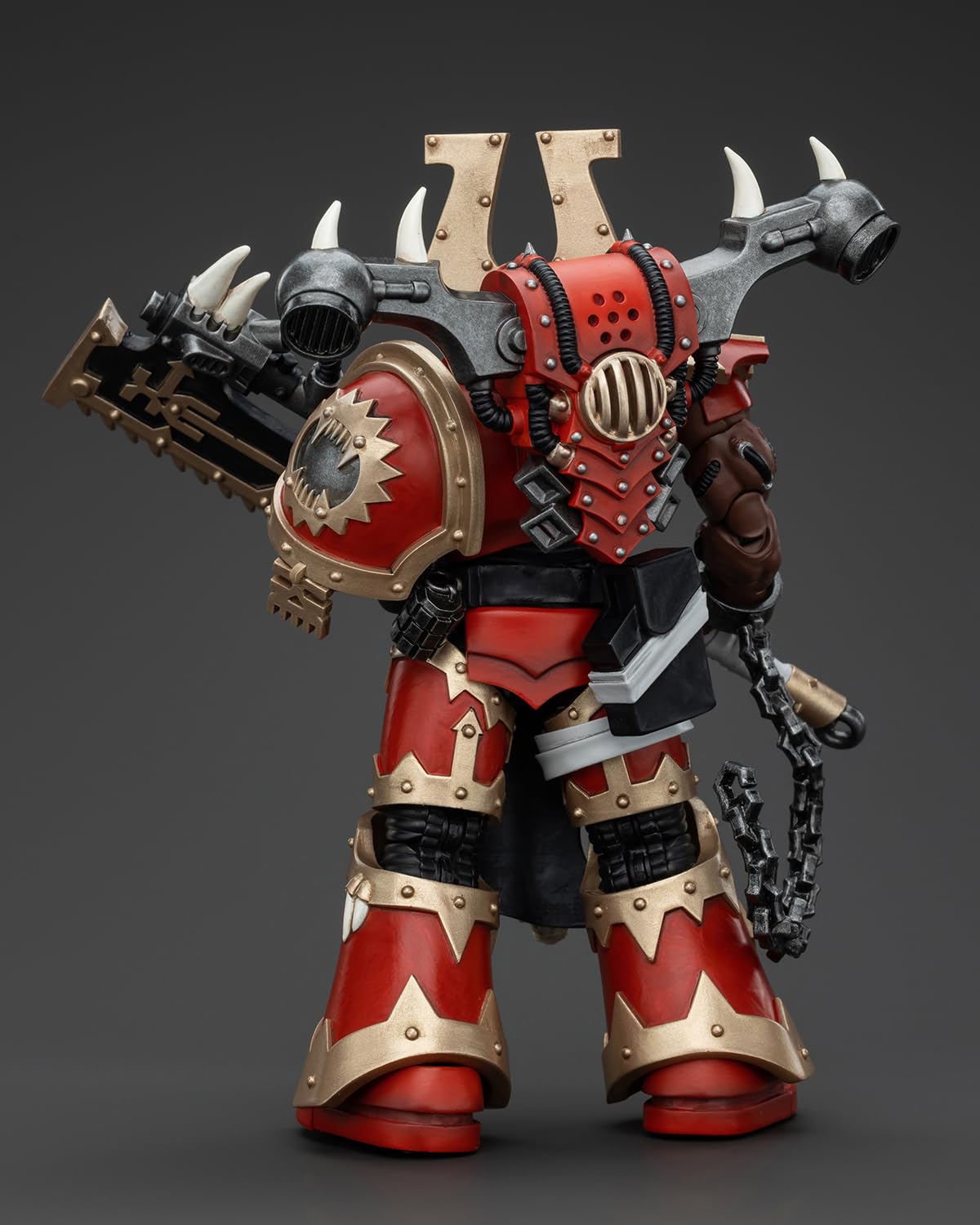 Pipigirl Joytoy Gw 40K Genuine License 1:18 Action Figure, World Eaters Khorne Berzerker With Eviscerator Chainaxe, 4.96 Inch Co