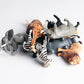 12 Pcs Realistic Small Wild Animal Figures, Plastic Safari Animal Figurines Educational Science Project Model Playset With Tiger Lion Giraffe Orangutan Zebra Bear Buffalo Elephant Rhinoceros Hippo