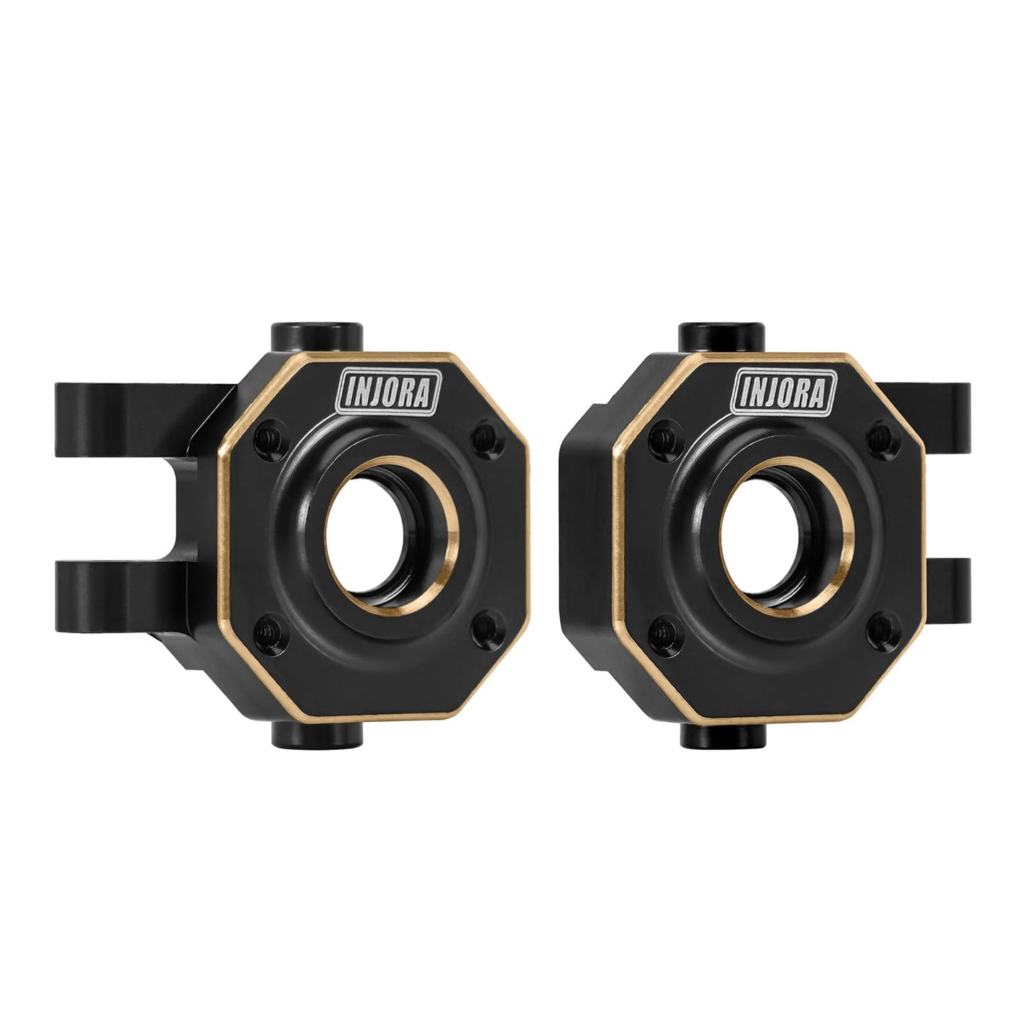 INJORA Brass Steering Knuckles with Counterweight Kit for 1/18 RC Crawler TRX4M Upgrade Parts