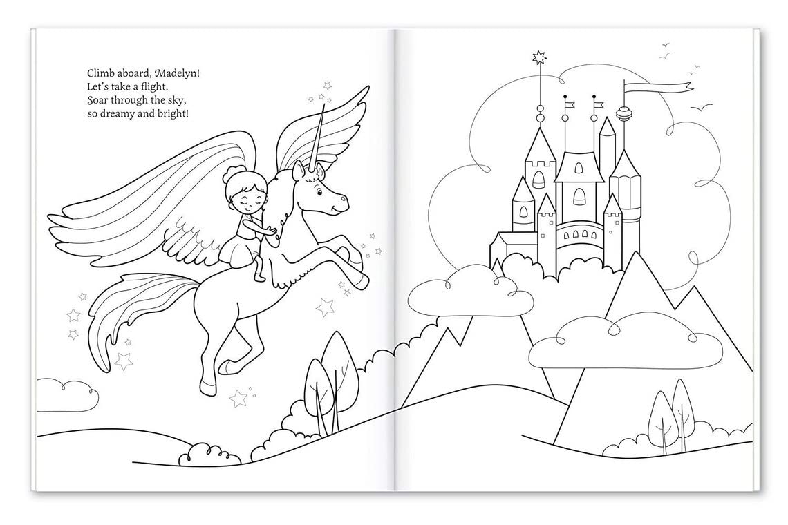 Personalized Coloring & Activity Book For Kids - I See Me! (Princess)