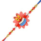 Brown Leaf Pack Of 1 Kids Rakhi Bracelet For Raksha Bandhan For Little Brother Sister With Roli Tilak Pack (Design 7)