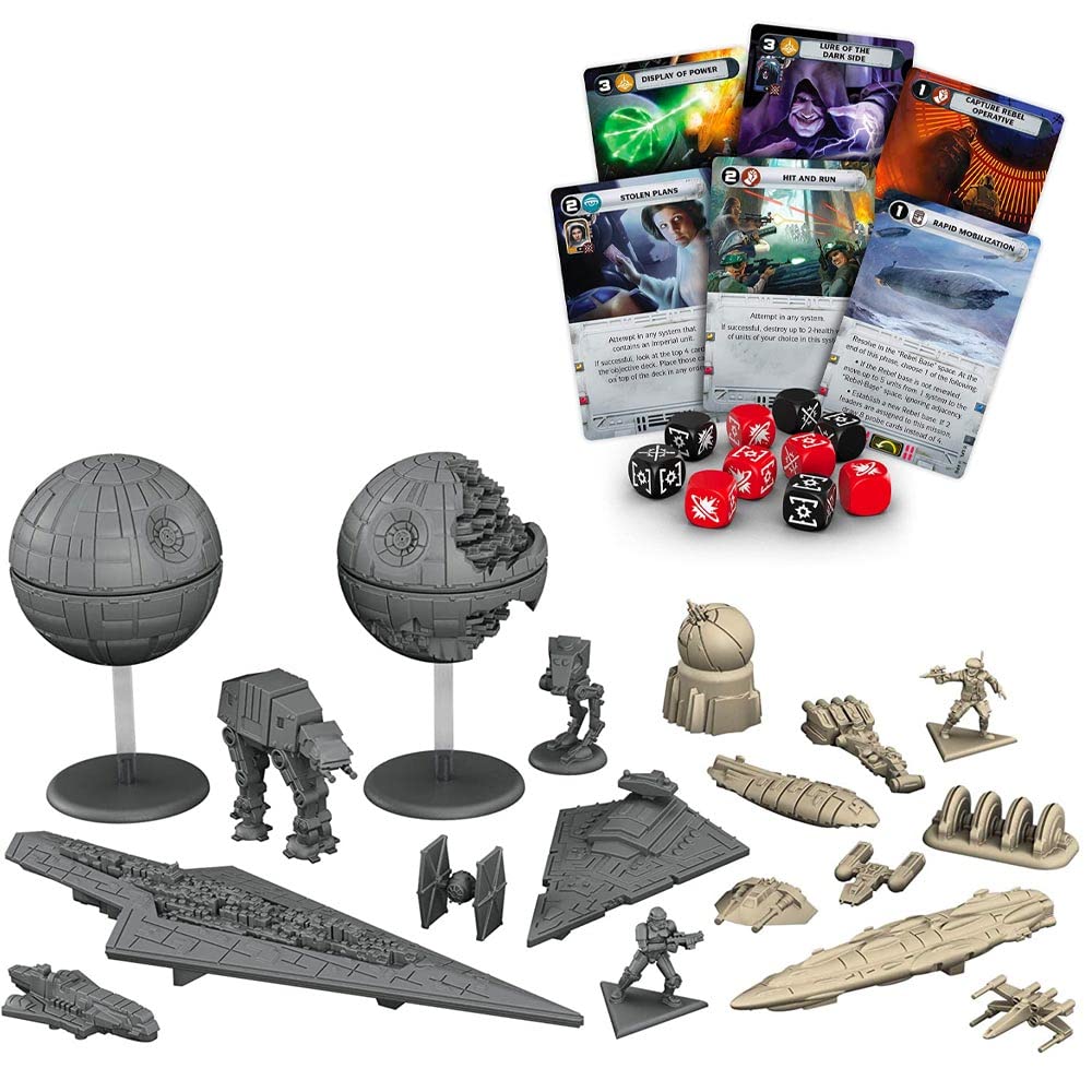 Asmodee Star Wars: Rebellion Board Game - Epic Galactic Empire vs Rebel Alliance Conflict, Tabletop Miniatures Strategy Game for