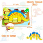 Wooden Dinosaur Puzzle Adventure 7 Preschool Learning Puzzles for Kids Ages 3+ Montessori Jigsaw Set