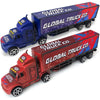 ArtCreativity Semi Truck Toys for Boys, Set of 2, Pull Back Truck Toys for Kids in Red & Blue, Trailer Trucks for Hours of Prete