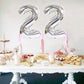 2Pcs 40 Inch Number Balloon Foil Balloons Number 22 Jumbo Giant Balloons Prom Balloon Mylar Huge Number Balloon For Birthday Party Decoration Wedding Anniversary, Xxxl Silver 22 Number Balloon