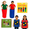Criocogs 2 Jump N Race Potato Jump Sacks, 1 Sticky Strike Throw And Dodge Game For Kids- Red & Blue (Combo Pack)- 3+ Years, Ou