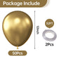 Kalor 12 Inch Metallic Gold Balloons, 50 Pcs Latex Helium Metallic Balloons For Kid'S Birthday Party, Baby Shower, Wedding, Graduate Party Decorations