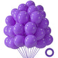 Lovestown 110Pcs Purple Latex Balloons 12 Inch Dark Purple Helium Round Balloons With Ribbon For Engagement Birthday Baby Shower Wedding Graduation Halloween Birthday Party Backdrop Decorations