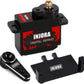 INJORA RC Servo 12g Digital Servo with Metal Mount and 15T Arm for AX24 Axial SCX24 Car Model Upgrade Parts(Black)