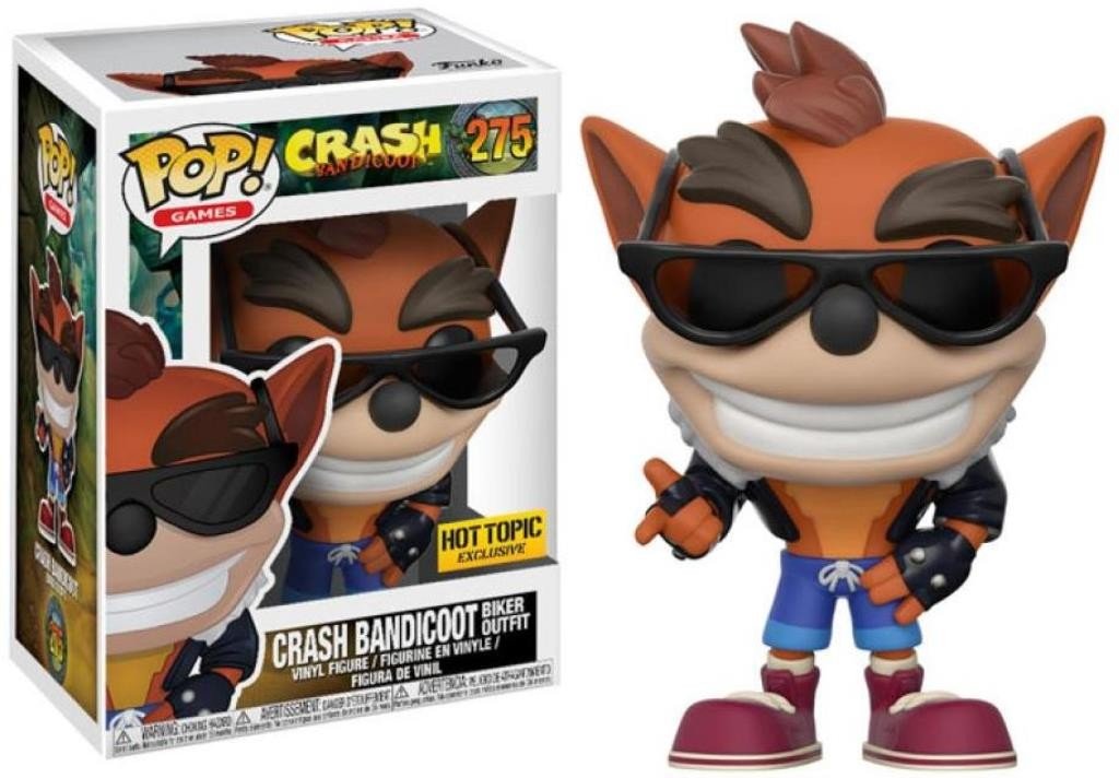 Funko Pop! Games Crash Bandicoot #275 Biker Outfit Vinyl Figure - Multicolor