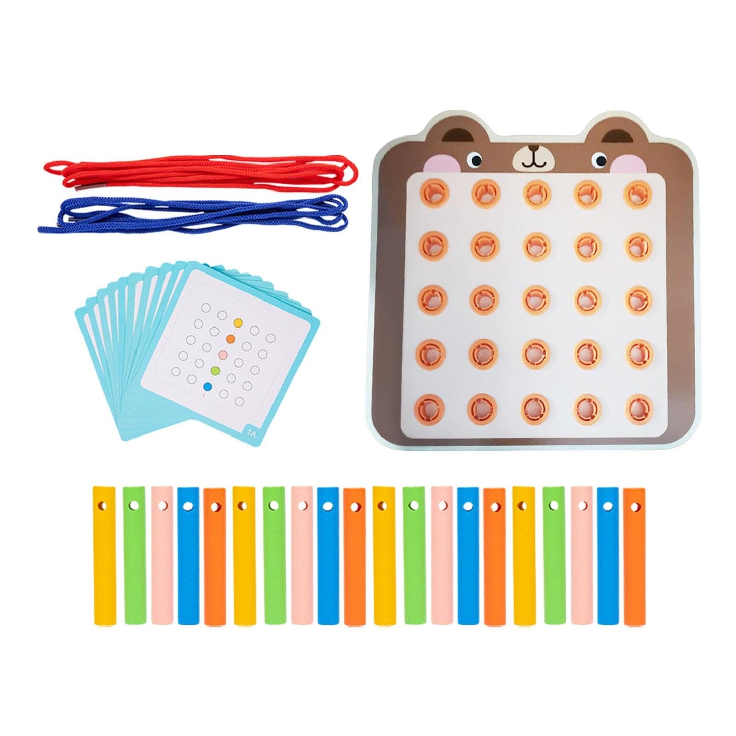 Calandis Lacing Threading Toy With Cards Travel Toy For Car Age 3 4 5 6 Airplane Bear | Developmental Baby Toys | Toys For Baby
