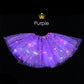 4 Pcs Girls Light up Tutu Skirt Light Up Dancing Skirt Tulle Ballet Dress Up,3 Layered Sparkly Party Tutu Costume for 2-8 Year