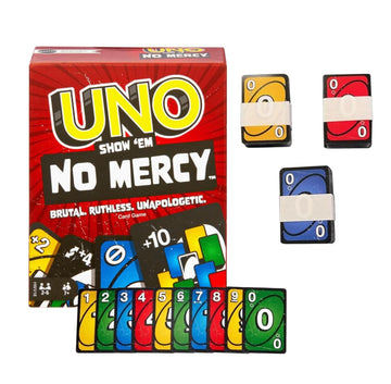 Xtacy Uno Mattel Games Uno Show Em No Mercy Card Game For Kids, Adults & Family Night With Extra Cards, Special Rules & Tougher