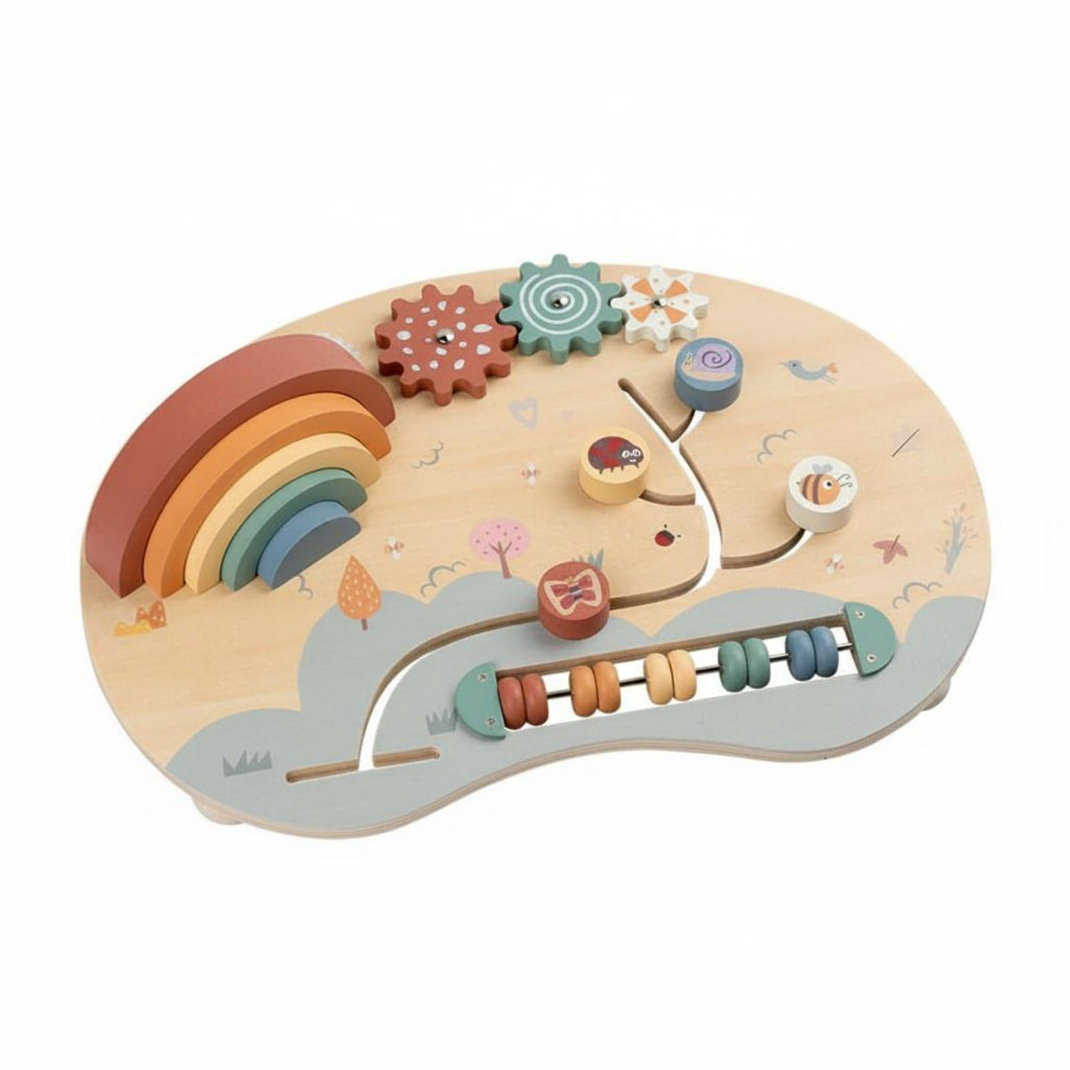 Vistora ParentChild Interaction Wooden Busy Board MultiActivity Design Educational Busy Board HandsOn Early Learning Toy Safe