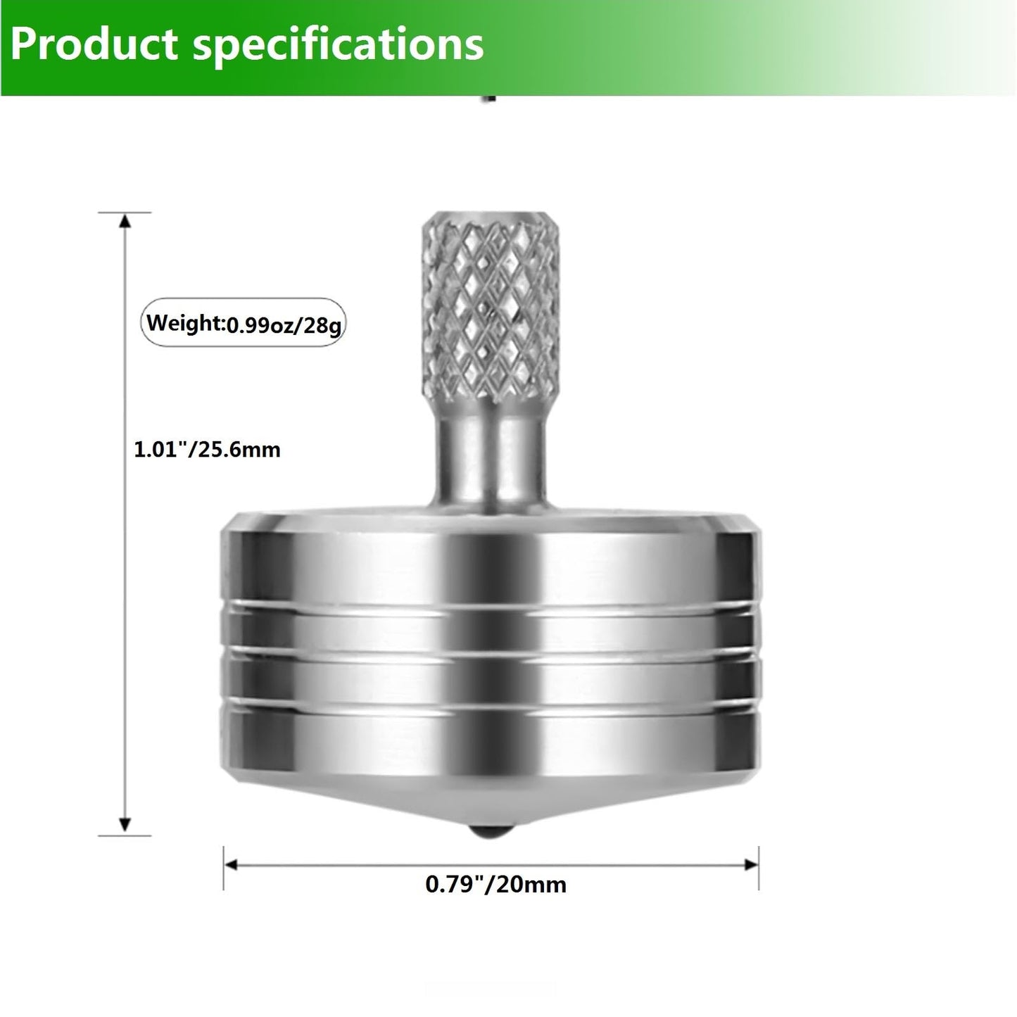 CHEETOP Stainless Steel Spinning Top  Precision Mini Desktop Gyroscope  Kill Time Reduce Stress ADHD Toys  Perfect Balance Gyro (Style 4) Silver