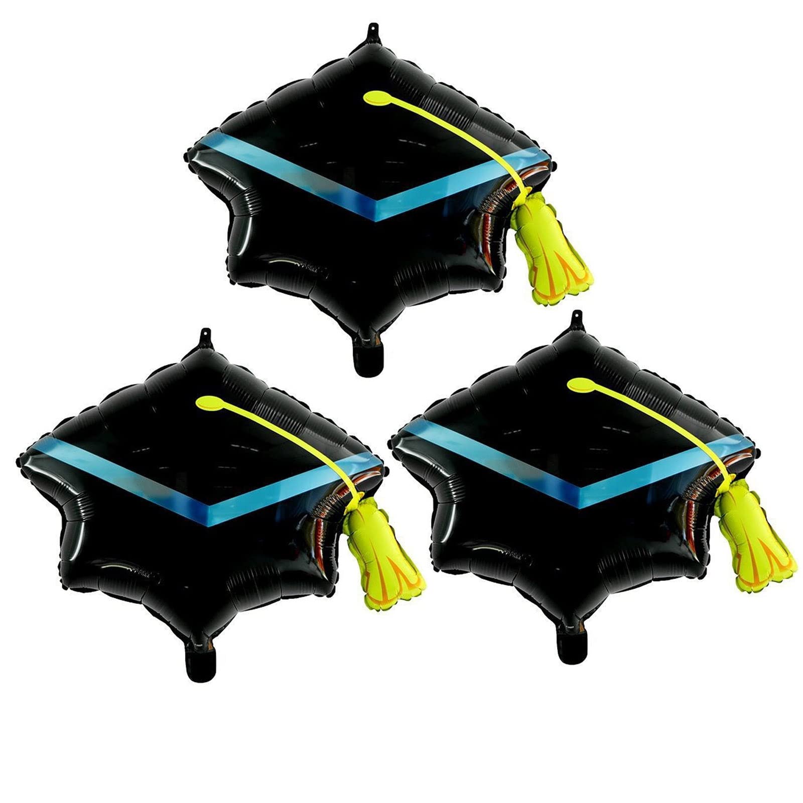 Soochat Graduation Cap Balloon, Graduation Foil Balloons | Grad Hat Balloons For Graduation Party Decorations 3Pcs
