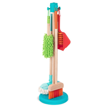 Battat- Kids Cleaning Set - Cleaning Toys For Toddlers, Children - Pretend Play Kit- Broom, Mop, Brush, Dustpan, Duster- Sweep N