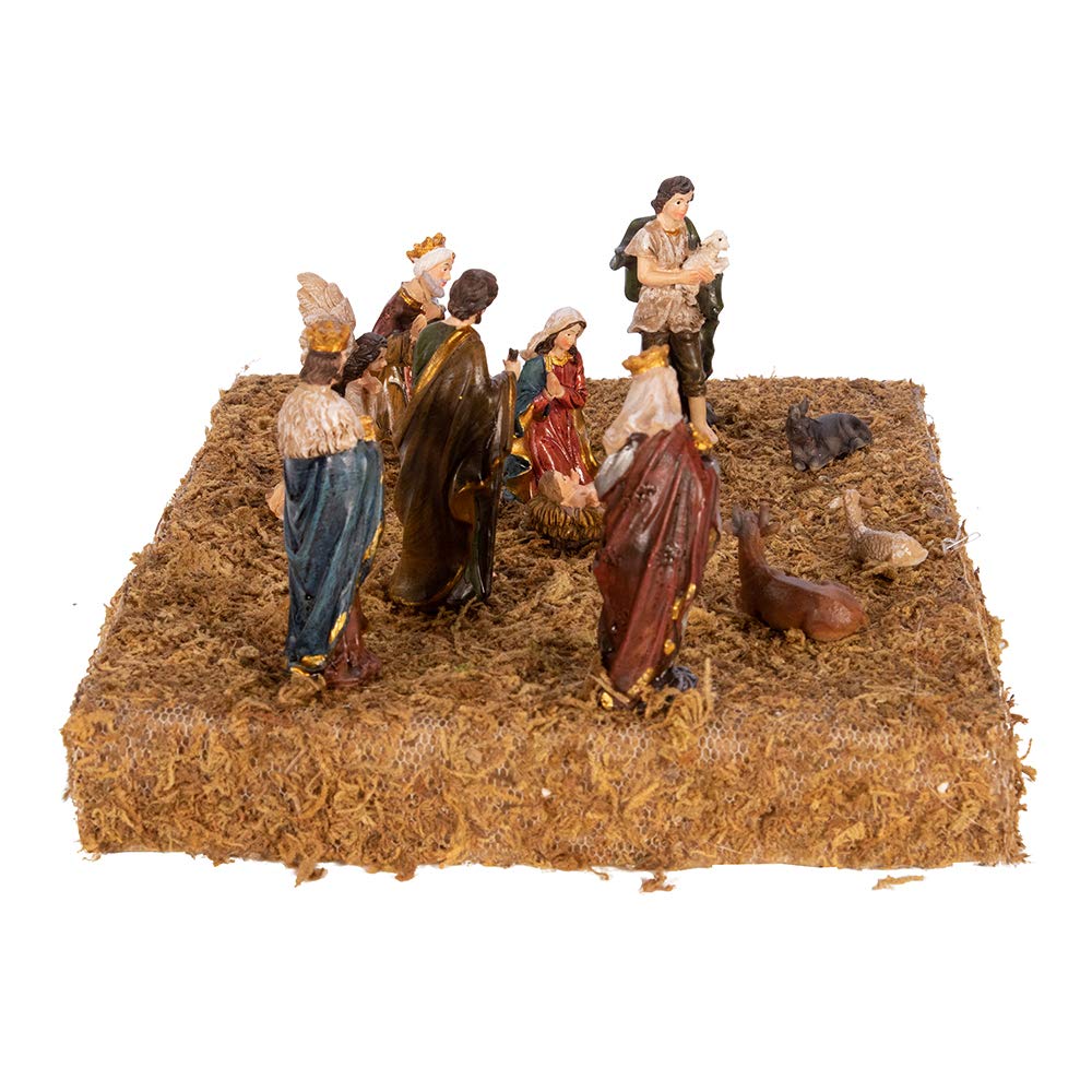 Kurt S. Adler Kurt Adler 3.25-Inch Resin Figurine, 11 Pieces Nativity Set, Multi