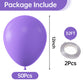 Kalor 12 Inch Light Purple Balloons, 50 Pcs Latex Helium Balloons For Kid'S Birthday Party, Baby Shower, Wedding, Graduate Party Decorations