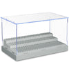 Kku Display Case For Figures, Minifigure Display Case Box Storage 10'' X 6.1'' X 5.4'', Action Figures Blocks For Display With 3