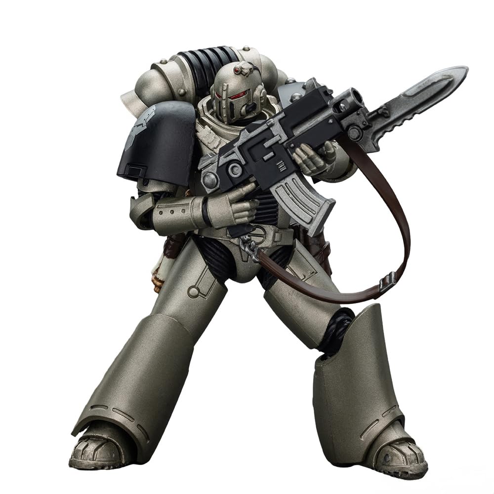 JOYTOY Warhammer The Horus Heresy 1/18 Action Figure-Iron Warriors MKVI Tactical Sergeant with Power decorative replica blade and Plasma  Collection Model Birthday Gift