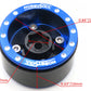 Hobbysoul Adjustable Offset 1.0 Beadlock Wheels Blue Black, Heavy 1.0 Rc Crawler Rims Weight 21G/Rim 7Mm Hex Rims For Axial Scx2