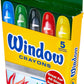 Crayola Washable Window Crayons, Assorted 5 count