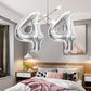 Maigendoo Jumbo 44 Number Balloon 40 Inch Large Digit Balloons Huge Helium Balloon Foil Mylar Balloon With Swirl Decorations For