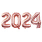 Goer 2025 Foil Number Balloons For 2025 New Year Eve Festival Party Supplies Graduation Decorations (Rose Gold,16 Inch)