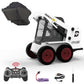 Spobot Remote Control Skid Steer Loader 11Ch Rc Front Loader 4Wd Full Function Bucket Loader Tractor Electric Construction Vehic
