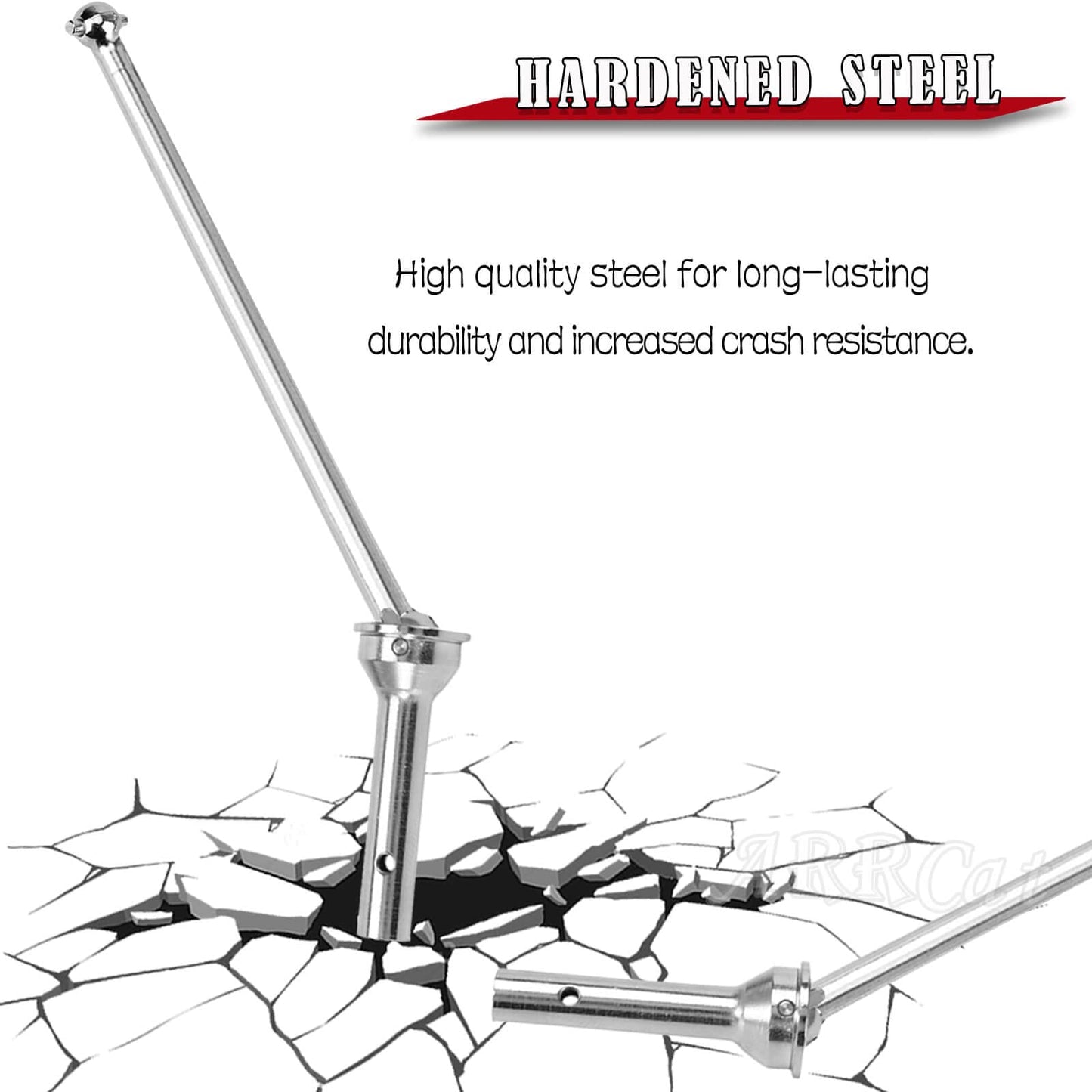 Drive Shaft Axles Upgrades Part for 1/8 Arrma Outcast 6S BLX/Kraton 6S BLX/Notorious 6S BLX,ARRCat 4pcs Front Rear Harden Metal