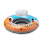 Bestway Hydro-Force Rapid Rider Inflatable River Tube Water Float For 1 Person With Built-In Backrest, Handles, And Cupholders, Orange